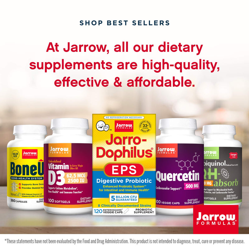Jarrow Formulas Acetyl L-Carnitine 500 mg - 120 Veggie Caps - Antioxidant Protection for the Brain - Supports Energy Production & Metabolism - Heart & Cardiovascular Health - Up to 120 Servings 120 Count (Pack of 1) - NewNest Australia