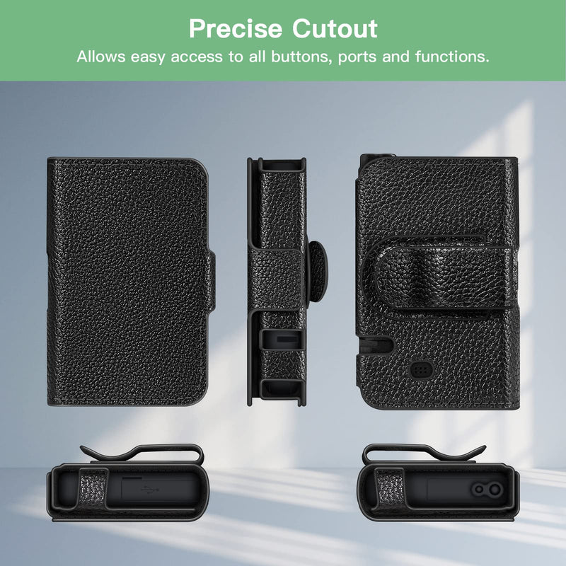 MEDMAX Case for Tandem T:Slim X2 / T:Slim Insulin Pumps, Shockproof Faux Leather Protective Case Lightweight Cover with Clip for Diabetics, (Black) Black - NewNest Australia