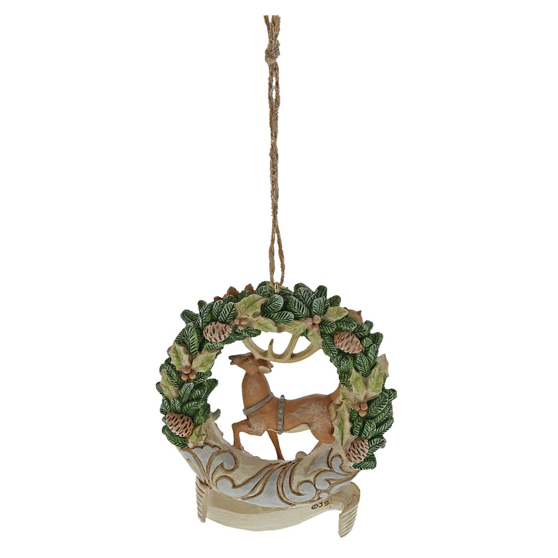 NewNest Australia - Enesco Jim Shore Heartwood Creek Woodland 2019 Deer/Wreath Ornament 