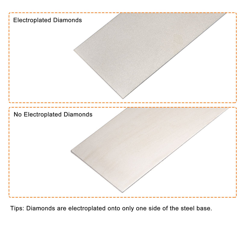 uxcell Diamond Whetstone Sharpening Stone, 170mm x 75mm 600 Grit 800 Grit Sharpener Grinding Plate Abrasive Tool Set 2pcs - NewNest Australia