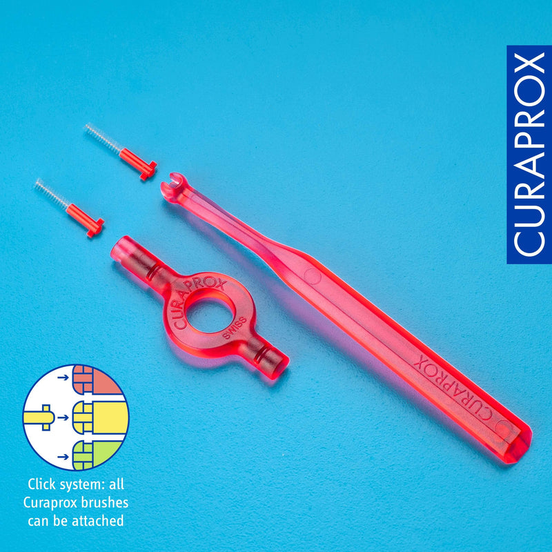 Curaprox interdental brushes CPS 07 prime, refill, 8 pieces, 0.7 mm diameter, 2.5 mm effectiveness, red, refill pack, without holder 8 pieces (pack of 1) - NewNest Australia