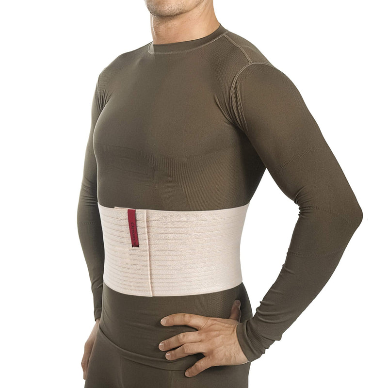 ORTONYX 6.25" Abdominal Binder for Men and Women/Postpartum Post-operative Post-surgery Wrap/Abdomen Navel Umbilical Hernia Support Belt / 524006 Beige L/XXL L/XXL (35"-52") - NewNest Australia