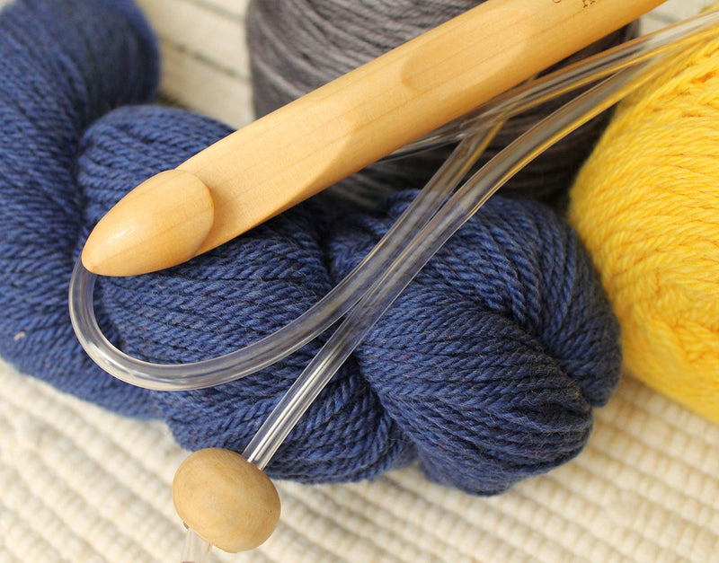 KnitPal 16-inch(40cm) Extra Large Wooden Tunisian Crochet Hooks Set with Cable, for Baby Afghan Blankets, 3 Chunky Hook Sizes P, S and T (15,20 and 25mm), (3 Free Patterns) 16-inch(40cm) Large - NewNest Australia