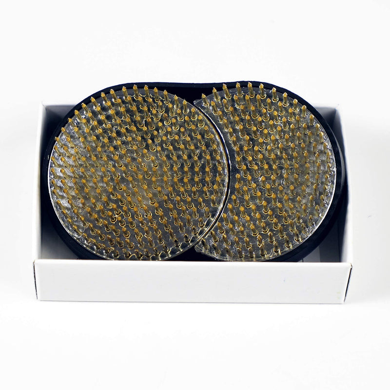 Wazakura Sun and Moon Ikebana Kenzan, Made in Japan, Pin Frog Japanese Flower Holder for Floral Arrangement - 3-3/4"x2-1/4(93x59mm) Brass - NewNest Australia