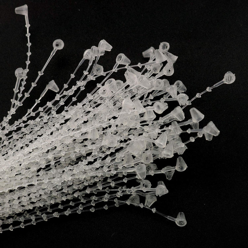 Tegg Snap Lock Pin 1000PCS 5Inch Clear Plastic Adjustable Beaded Tie Lock Pin Security Loop Snap Tag Fasteners - NewNest Australia