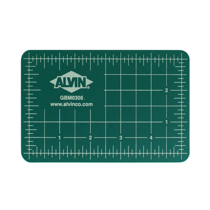 ALVIN GBM0305 Professional Self-Healing Cutting Mat, Green/Black Double-Sided, Rotary Cutting Board for Crafts, Sewing, Fabric - 3.5 x 5.5 inches 3.5" x 5.5" - NewNest Australia