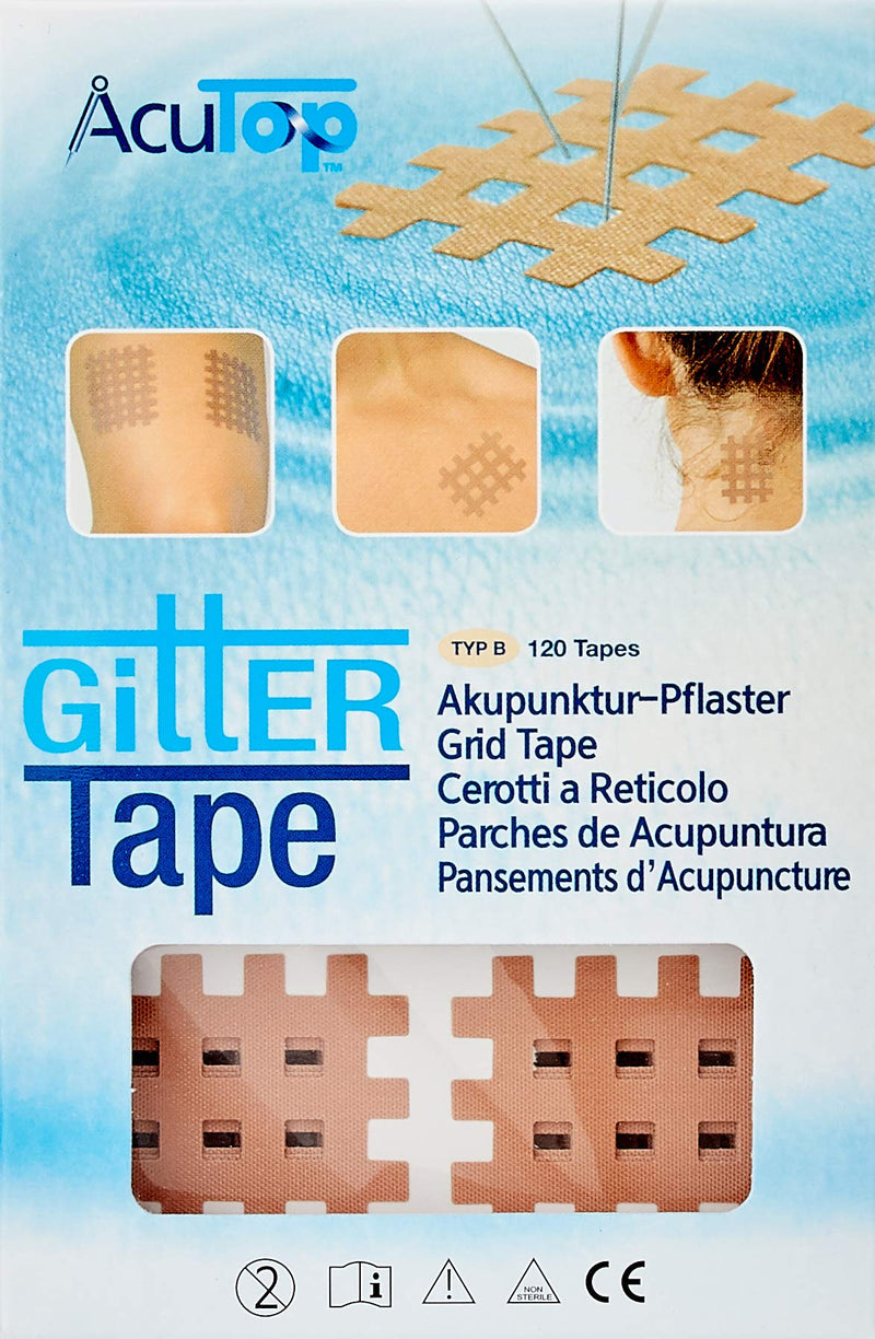 AcuTop Type B grid tape, 120 pieces, acupuncture plasters, grid plasters, beige single - NewNest Australia