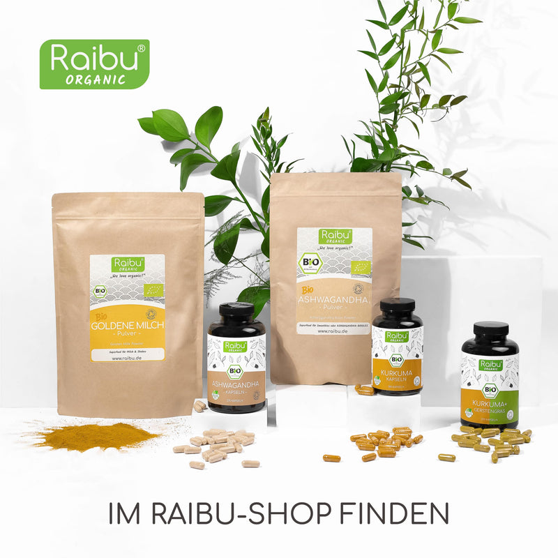 Raibu Ashwagandha capsules organic (270 capsules with 2400 mg per daily dose) high dose I Ashwaganda root powder in the best organic quality without additives from German production 270 - NewNest Australia