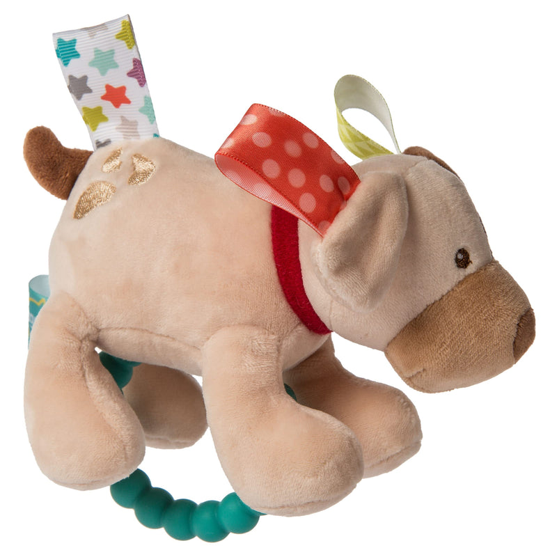 Taggies Soft Baby Rattle with Teether Ring, 6-Inches, Buddy Dog - NewNest Australia