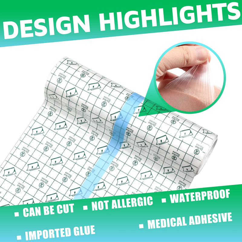 Peritoneal Dialysis Shower Protector Peritoneal Dialysis Belt Waterproof Transparent Dressing Wound Cover Bandage Tape for Swimming Post Surgical Scar Therapy Dressings, 8 x 197 Inches 8 x 197 Inch - NewNest Australia