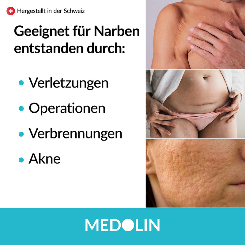 Medolin® Scar Ointment - Reduces the visibility of scars - Certified scar gel in the EU - Versatile & easy to use, 19 g - NewNest Australia