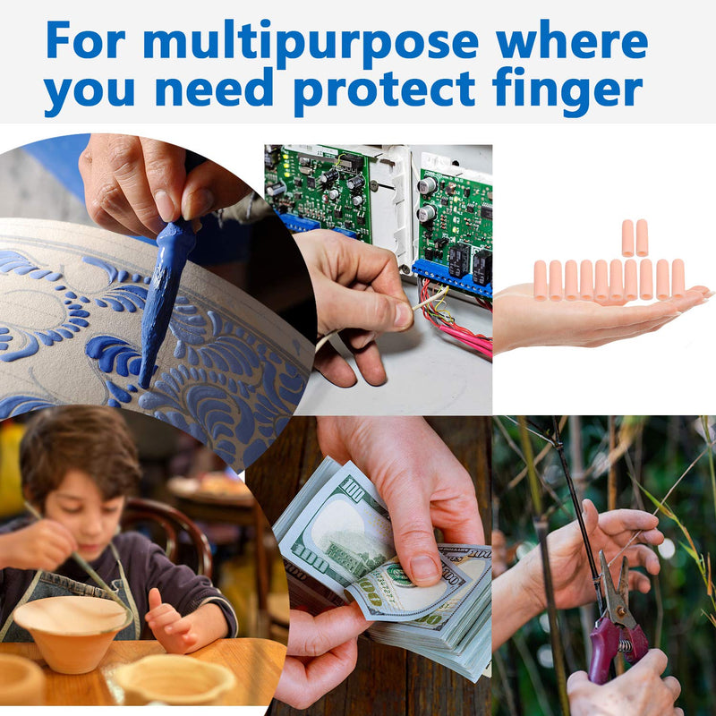 JKcare Large Finger Cots, 10 Pack Silicone Finger Sleeves Support for Trigger Finger & Arthritis - Finger Covers Protector for Cracked Finger, Corn & Callus Pain Relief - NewNest Australia