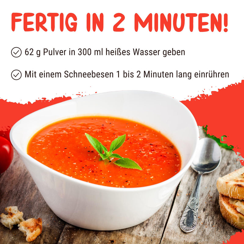 Powerstar Protein Tomato Soup 620 G 37.1% Protein Per Cup Creamy Low Carb Soups With Eaa & Fiber Only 2% Fat P. Fitness & Weight Loss Instant Protein Soup Ready In 2 Minutes - NewNest Australia