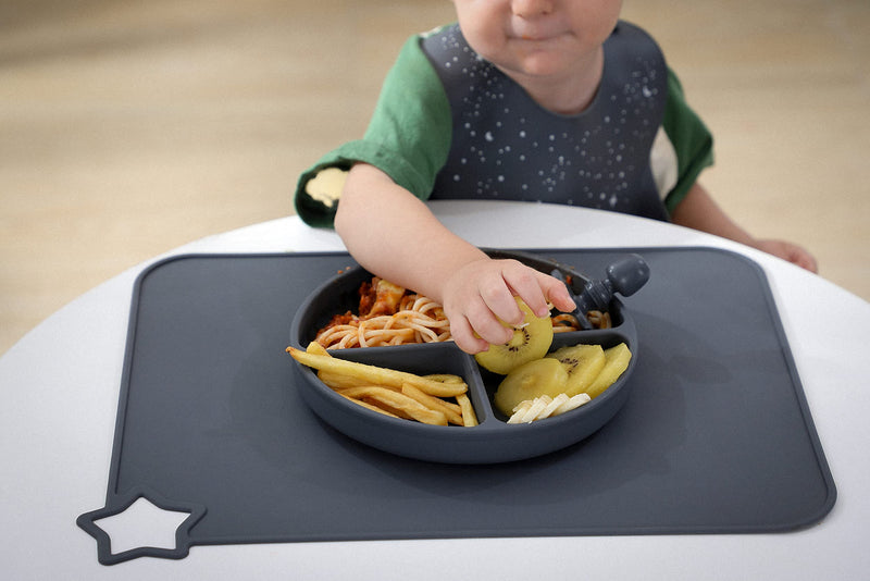 Moonkie Baby Silicone Placemats, Non-Slip Stain Resistant Portable Food Mats for Kids Toddler with 2 Packs (Blush/Misty Purple) Blush/Misty Purple - NewNest Australia