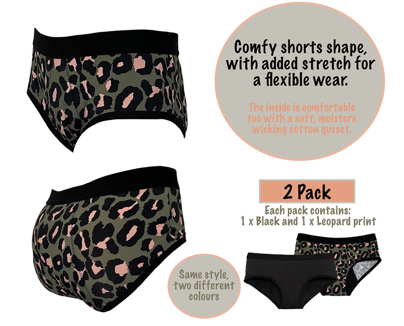 HEMSLEY Period Pants for Teen | Women | High Absorbency | Menstrual Underwear | 2 Pack | Heavy Flow | Leak-Proof Underwear | Age 9-16 years UK size 4-12 AGE 15 - 16, UK Size 10 - 12 - NewNest Australia