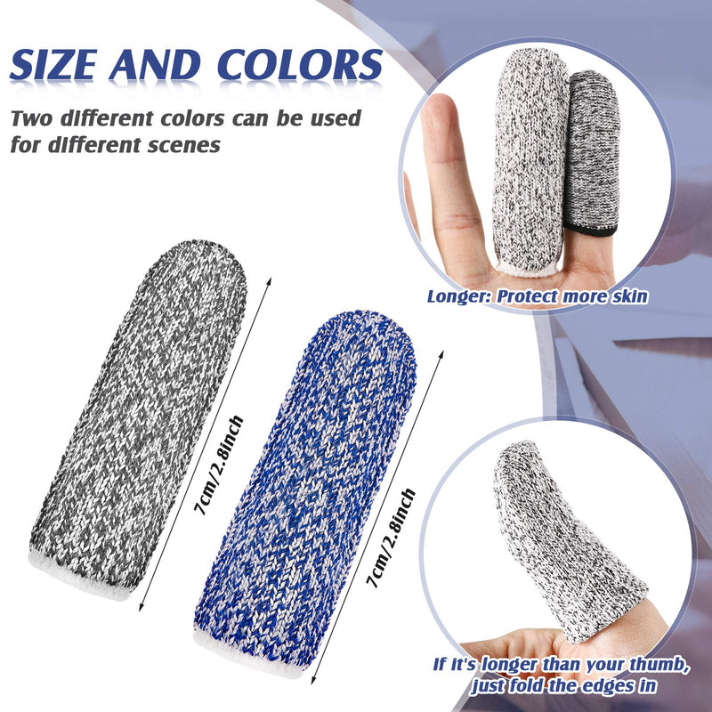 40 Pcs Finger Cots Cut Resistant Protector Anti-Cut Fingertips Finger Sleeve Reusable Finger Covers Thumb Finger Protection Cots for Kitchen Work Sculpture Supplies - NewNest Australia