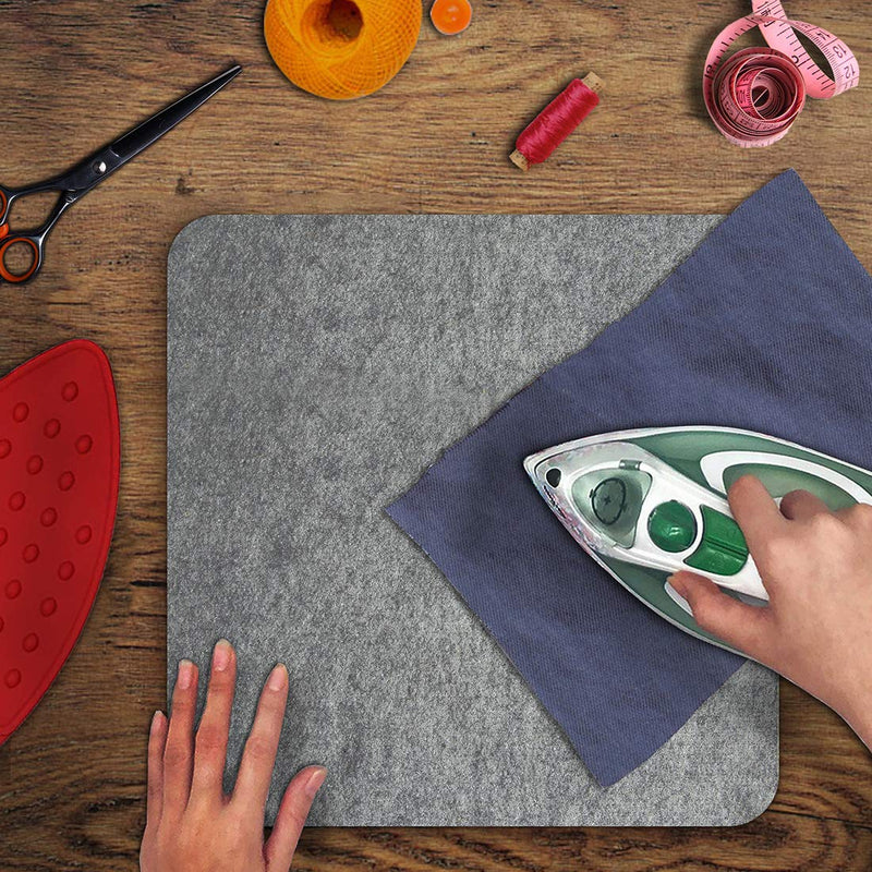 MOHOM 13.5" x 13.5" Wool Pressing Mat 100% New Zealand Felted Wool Ironing Mat Pad Blanket for Quilter, Sewing, Quilting Supplies and Notions 13.5" x 13.5" - NewNest Australia