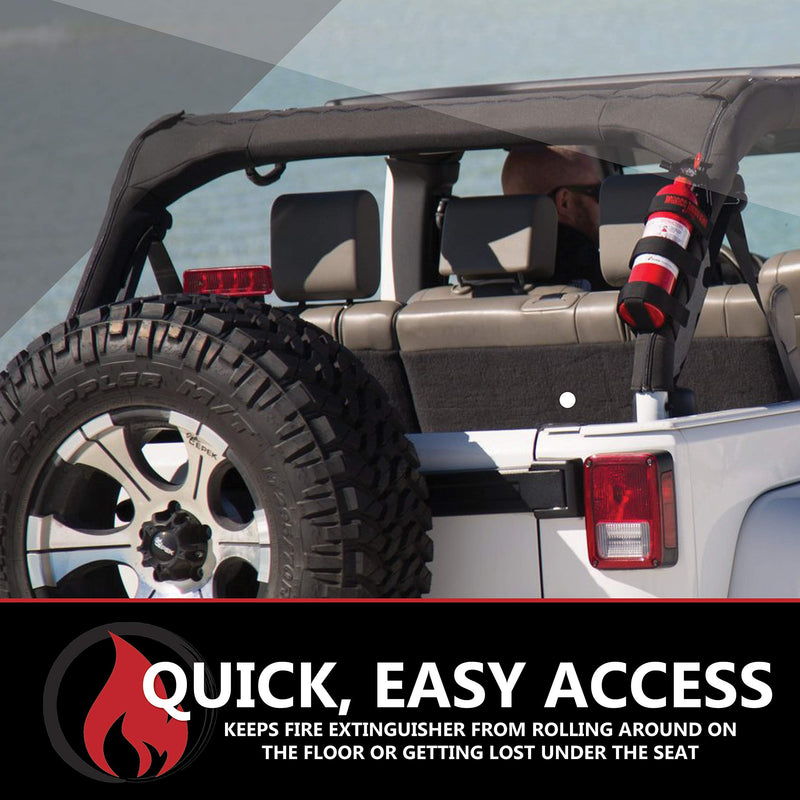 Badass Moto Fire Extinguisher Mount Compatible with Jeep Wrangler 1965-2021 JK JKU JL TJ CJ Roll Bar. Easy 1 Min. No Tools Install. Stainless Hardware. Accessories, Gifts. Extinguisher is Not Included - NewNest Australia