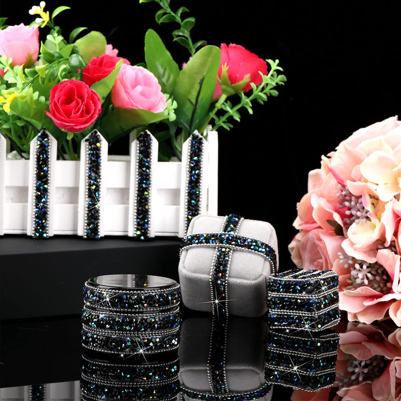 3 Yards Resin Rhinestone Ribbons Self Adhesive Diamond Ribbon Crystal Ribbon Roll Glitter Resin Diamond Belt Bling Rhinestone Ribbon for DIY Art Crafts (Black AB Color,0.4 Inch) Black AB Color 0.4 Inch - NewNest Australia