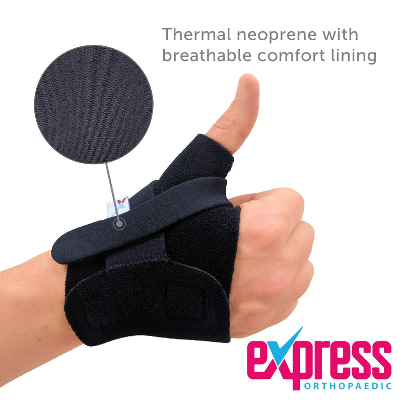 Express Orthopaedic® - Medically Approved Carpometacarpal (CMC) Joint Support With Thumb Wrist Compression Strap - 1 UNIT (MED - Palm Circ:17.5-20cm, LEFT) MED - Palm Circ:17.5-20cm - NewNest Australia