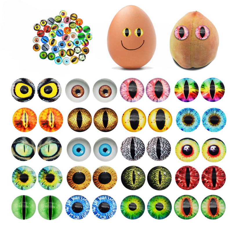 40PCS 20mm Self Adhesive Dragon Animal Eye Googly Wiggle Eyes for DIY Craft Sticker Children School Classroom Arts Crafts Decoration - NewNest Australia