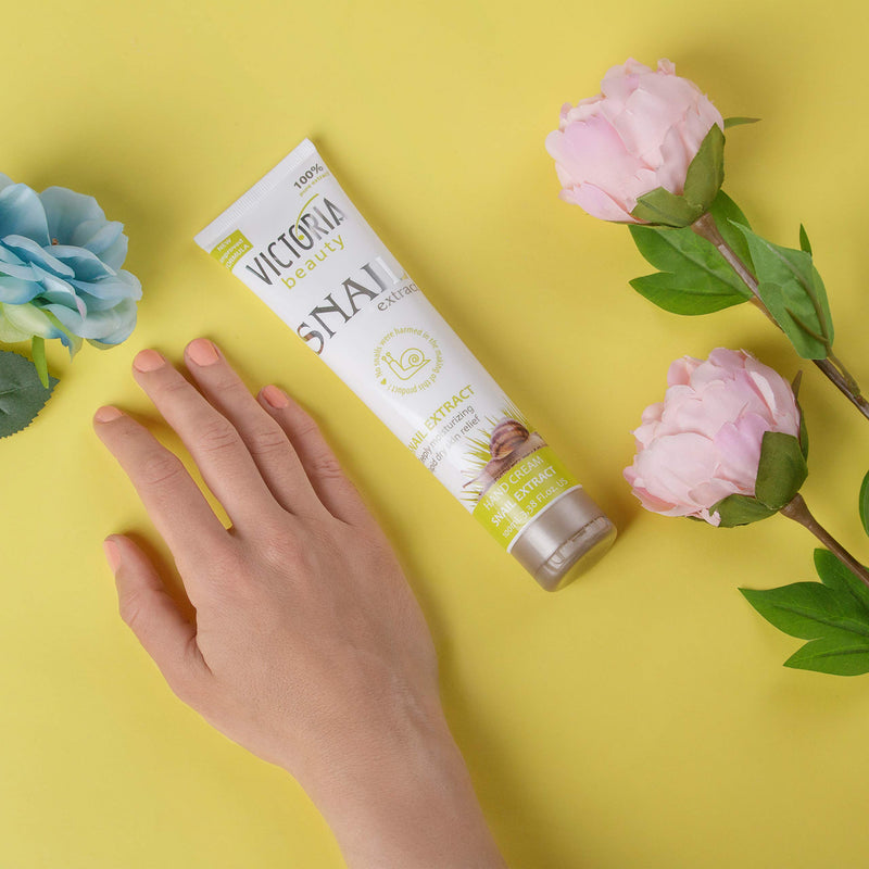 Victoria Beauty Moisturising and Anti-Aging Hand and Nail Cream with Snail Extract for Dry, Damaged, Irritated, or Itchy Skin 100 ml - Smooth and Silky Softness! - NewNest Australia