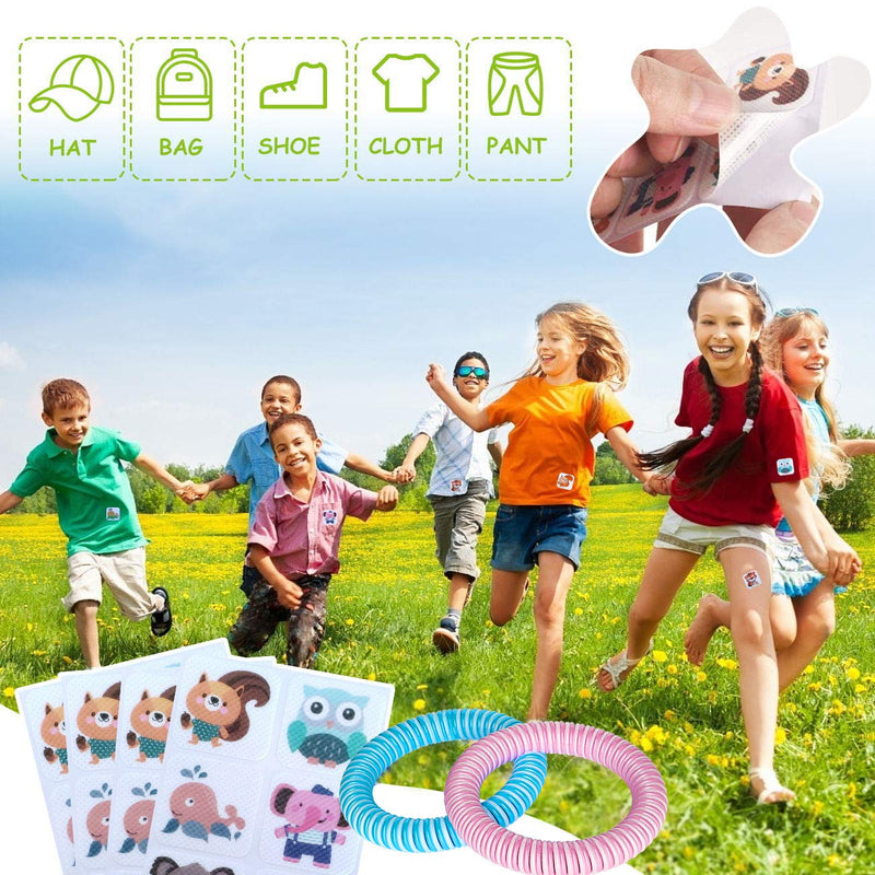 BuggyBands 120 Pack Mosquito Patches Stickers for Adult Kids, Resealable Stickers with 2Pack Mosquito Bracelet, Mosquito Patches for Kids, Mosquito Patches Stickers for Outdoor Camping & Travel - NewNest Australia