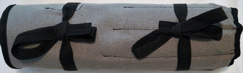Bull Tools 26 Pocket | Hand Crafted | Dyed and Sand Washed | H.W.100% Cotton | 15 Oz. Duck Canvas | Garage Ready | Metric & SAE | Wrenches and Tools Bag Organizer Roll Up Pouch | Washed Black/Grey | Sand Washed Grey - NewNest Australia