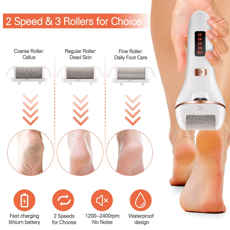 Ratukall Electric Foot File Callus Remover, Waterproof 16 in 1 Professional Pedicure Tools Set, Feet Scrubber Dead Skin Hard Skin Cracked Heels Calluses Foot Care Kit for Women Men Travel Home - NewNest Australia