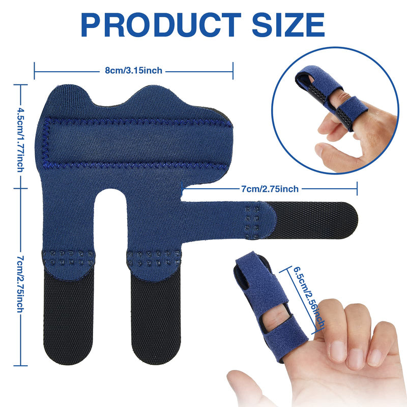 Echify Finger Splints - Pack Of 2 Improved Finger Support Snap Finger Splint Finger Protection With Full Coverage Finger Bandage Finger Support For Arthritis & Broken Immobilization - NewNest Australia