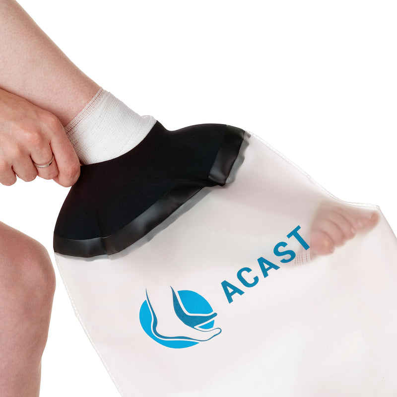 ACAST Waterproof Foot Cast Cover For Shower - Easy To Use, Reusable Waterproof Protector For Foot, Toe, Ankle wounds, Plaster Foot Dressing Protector - Free E-book Included - NewNest Australia