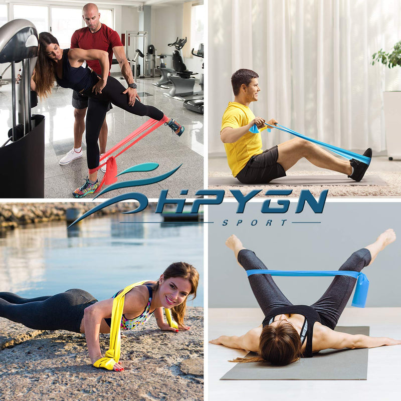 Resistance Bands, HPYGN Exercise Bands for Physical Therapy Set, Strength Training, Yoga, Pilates, Stretching, Non-Latex Elastic Band with Different Strengths,Workout Bands for Home - NewNest Australia