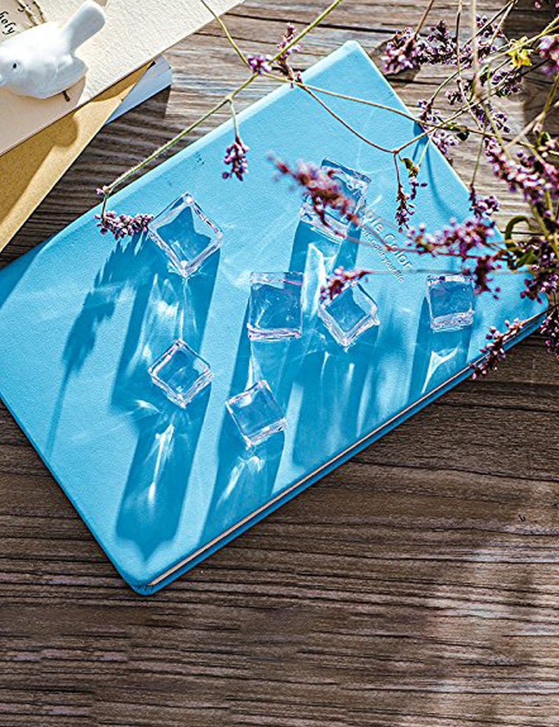 DomeStar Clear Fake Ice Cubes, 20 PCS 0.8" Plastic Ice Cubes Acrylic Clear Ice Rock Diamond Crystals Square Fake Ice Cubes Display for Home Decoration Wedding Centerpiece Vase Fillers 0.8 inch - NewNest Australia