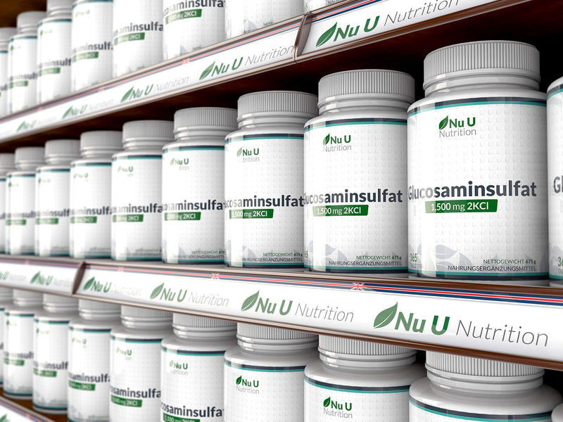 Glucosamine Sulphate 1,500 Mg 2Kci 365 Tablets Glucosamine (Supplies For One Year) I No Gel, Capsules, Liquid Or Powder | High Quality I Made In The Uk By Nu U Nutrition - NewNest Australia
