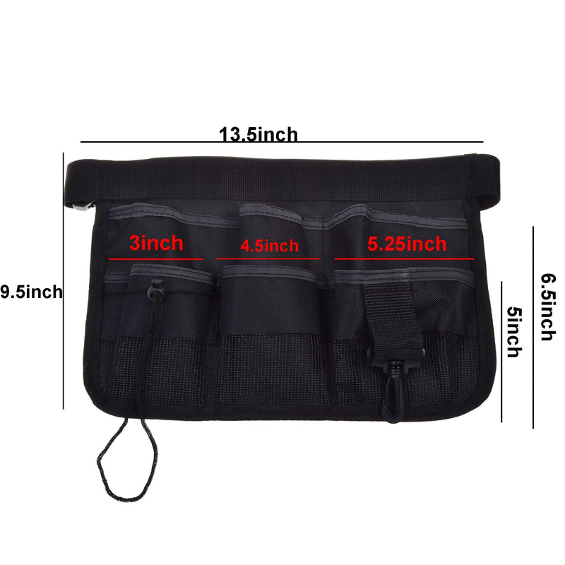 COSMOS Black Color Multi-function Utility Waist Tool Kit Apron Bag Pouch Case Organizer with Adjustable Waist Strap - NewNest Australia