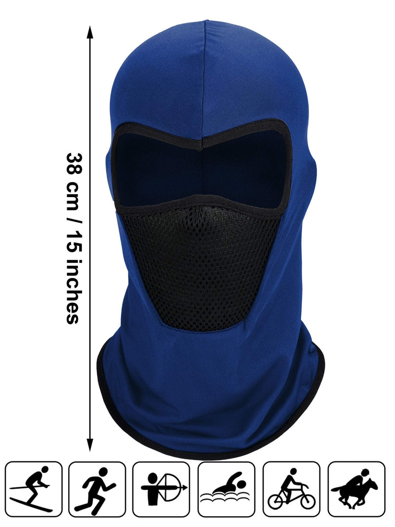 6 Pieces Summer Balaclava Face Mask Breathable Sun Dust Protection Mask Long Neck Cover for Outdoor Activities Grey, Blue, Black, Camouflage - NewNest Australia