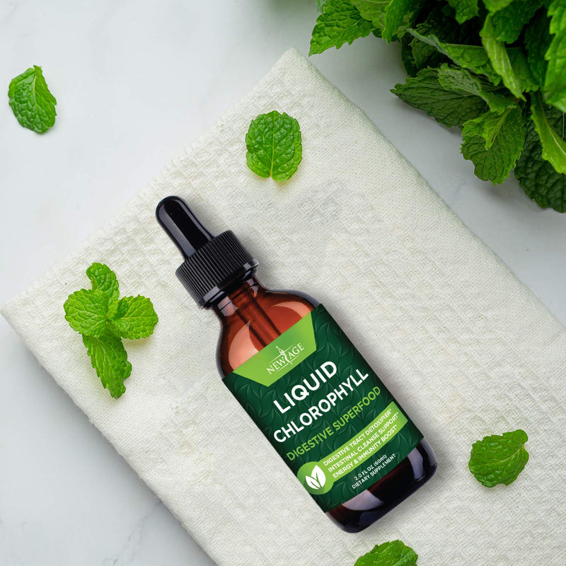 Chlorophyll Liquid Drops - 2 Pack - Natural Concentrate – Energy Booster, Digestion and Immune System Supports, Internal Deodorant, Liver Function- 240 Servings - NewNest Australia