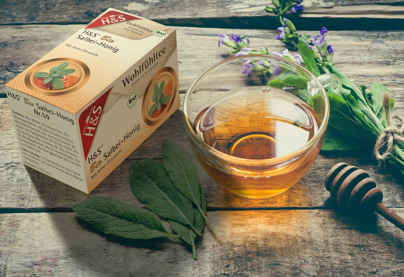 H&S Organic Sage-Honey Tea: Gently lemony, sweet-honey-like tea blend, 20 x 2.0 g - NewNest Australia