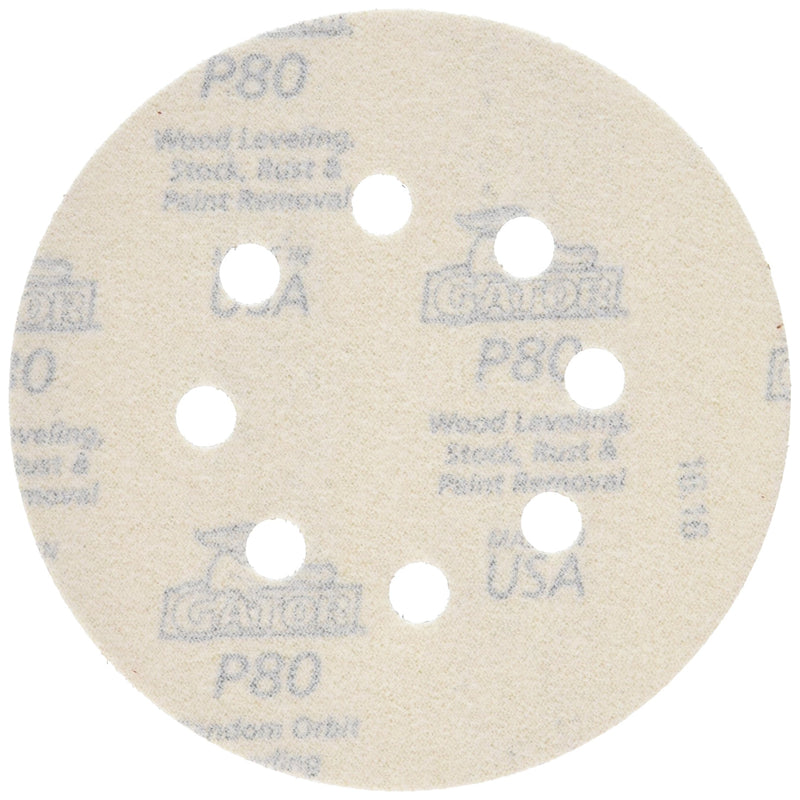 ALI INDUSTRIES 4344 8 Hole Hook and Loop 80 Grit Disc, 5-Inch, 50-Pack, 5" 5 Inch - NewNest Australia