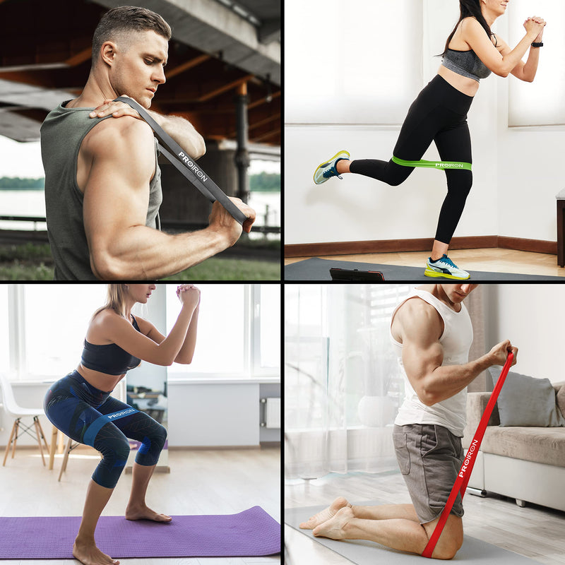 PROIRON Resistance Bands, Resistant Bands, Exercise Bands Resistance for Women and Men, Stretch Bands for Exercise, Gym Bands Set of 5 with Guide and Carrying Bag #1 classic set - NewNest Australia