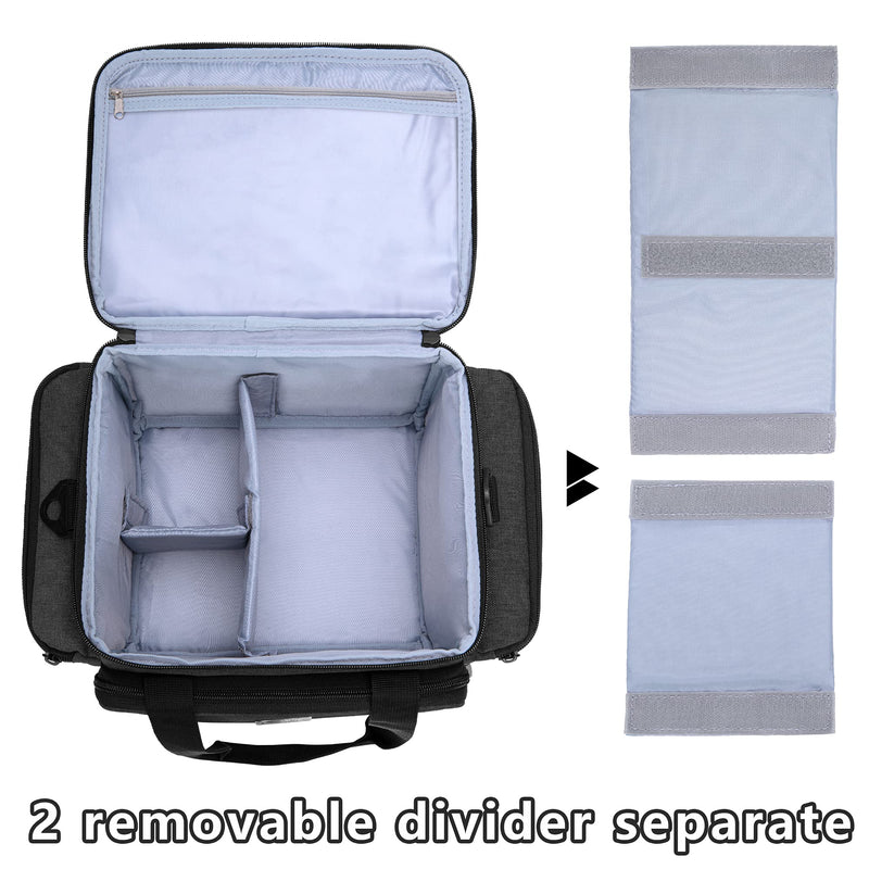 CURMIO Sewing Accessories Organizer, Large Sewing Supplies Storage Bag with Shoulder Strap for Spool Thread, Scissor and Sewing Needles, Black (Bag Only) - NewNest Australia