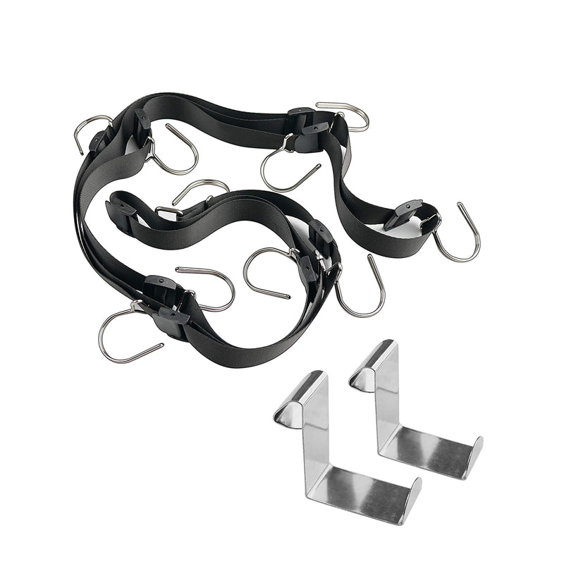 NewNest Australia - OVOY Bag-Organizer-Rack-Holder Purse Hanger for Door - 20 Hooks for Handbags for Closet and Door 2Pcs-Fit Door Thickness 1.3-1.5" (Black, 2PCS(Fit Door Thickness 1.3-1.5")) Black 2PCS(Fit Door Thickness 1.3-1.5") 