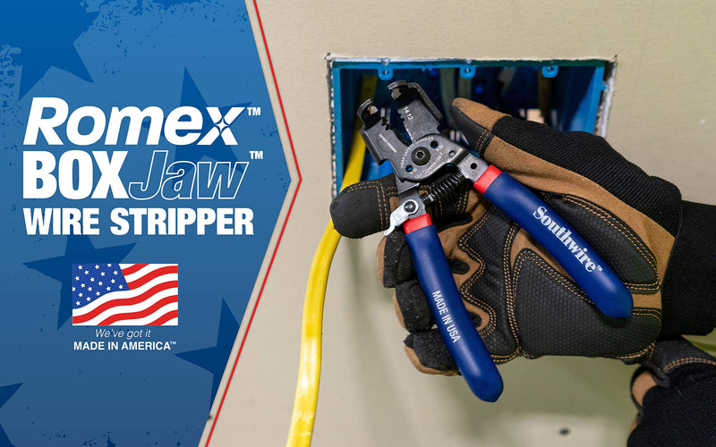 Southwire - 65172140 SNM1214HH-US ROMEX BOXJaw Wire Stripper, Dual Wire Cutter Strips both 12/2 & 14/2 Romex NMB JACKETS and 12 and 14 AWG Solid Wire - NewNest Australia
