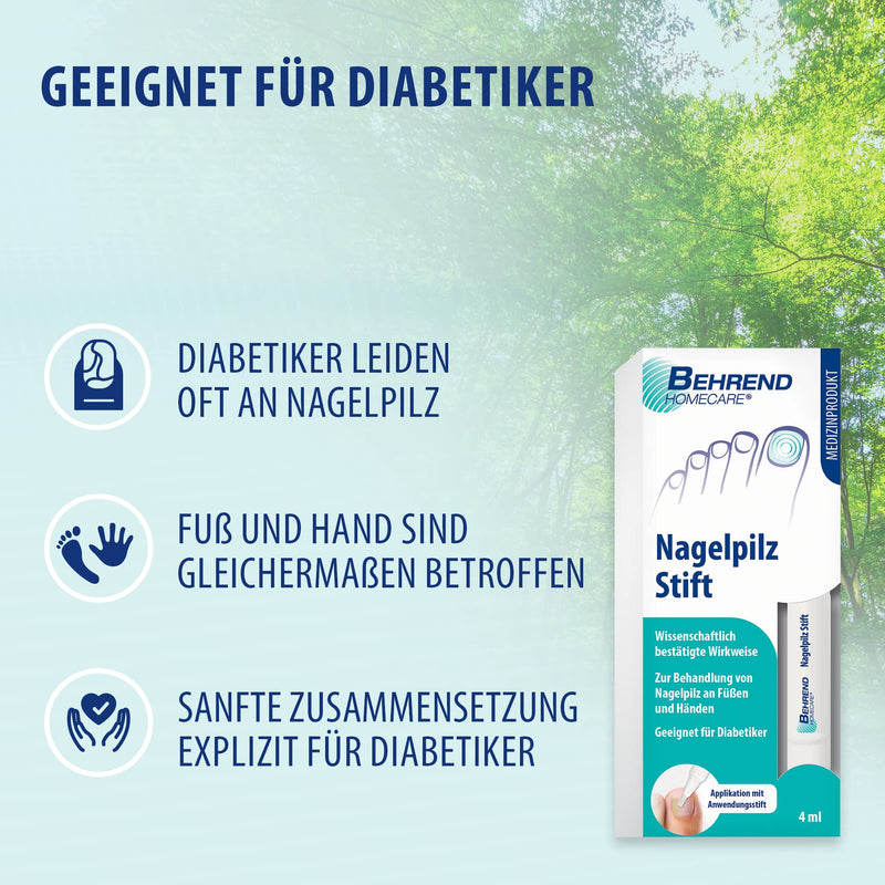 Behrend Homecare - nail fungus pen for quick nail fungus treatment for fungal infections - polish for fingernails and toenails - medical product with scientifically proven effectiveness - NewNest Australia