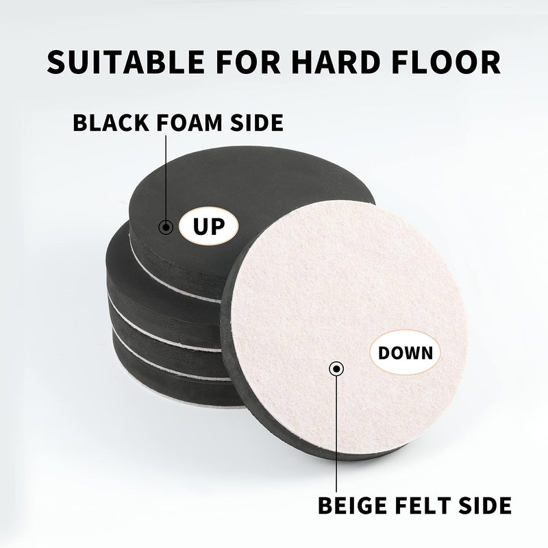 Yelanon Felt Furniture Sliders for Carpet Hardwood Floors 12pcs 4 3/4” Reusable Furniture Moving Pads Heavy Duty Furniture Movers Sliders Protect Carpet Surfaces Move Heavy Furniture Easy and Quickly 12pcs 4 3/4" - NewNest Australia