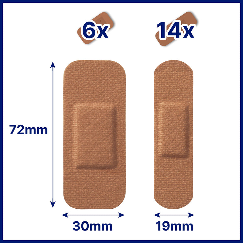 Hansaplast Sensitive Skin Plasters, Medium, Pack Of 20, Skin-Friendly And Hypoallergenic Wound Plasters With Bacteria Shield, Secure Adhesion, Painless To Remove - NewNest Australia