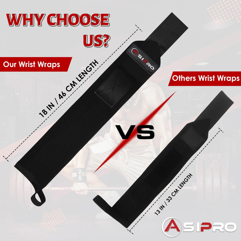 Asipro Wrist Bandages Fitness Professional Wrist Wraps Wrist Wraps For Calisthenics, Bodybuilding & Strength Training Fitness Wrist Protection Sports Bandage Wrist Pair 2 Wrist Support Sports - NewNest Australia