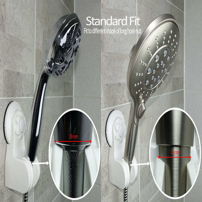 Pump&fix 45 Degrees Adjustable Handheld Shower Head Holder Suction Cup Wall Mount Bracket - NewNest Australia