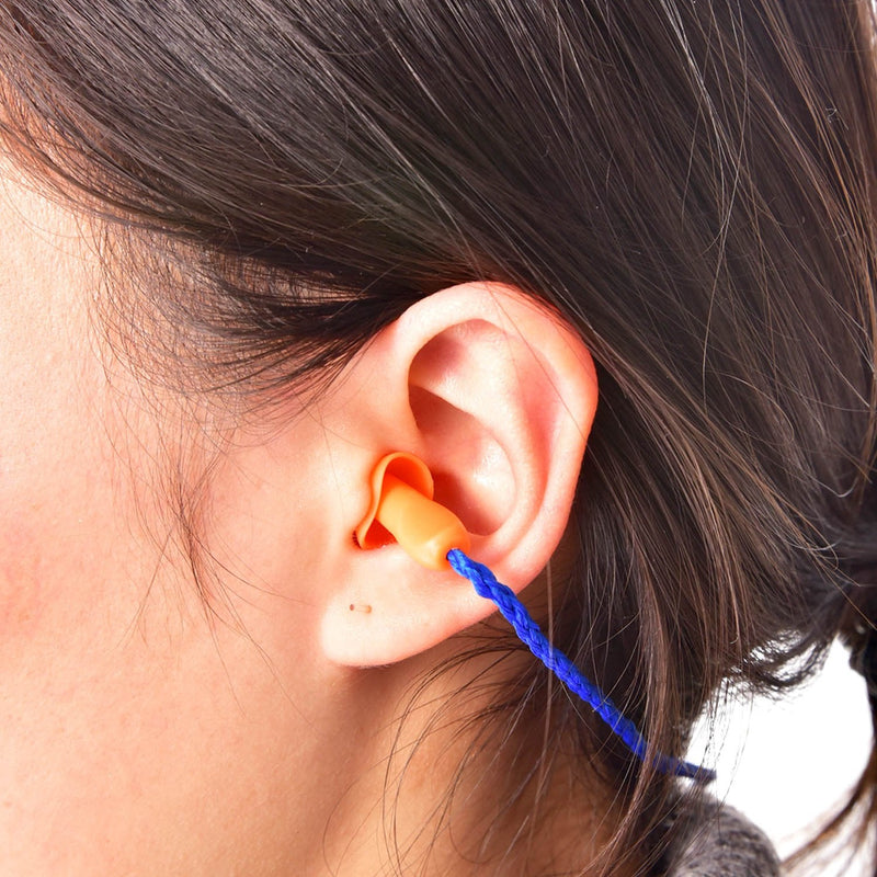 20 Pairs Corded Ear Plugs Reusable Silicone Earplugs with String Banded Ear Plug Sleep Noise Cancelling for Hearing Protection (Blue) - NewNest Australia