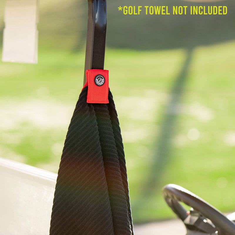 Stripebird - Magnetic Clip for Golf Towel (Major Red) - (Highest Strength Magnet) - Easily Access Golf Towel While You Golf - Attaches to Golf Cart, Clubs or Golf Hub - Removable from Towels Major Red - NewNest Australia